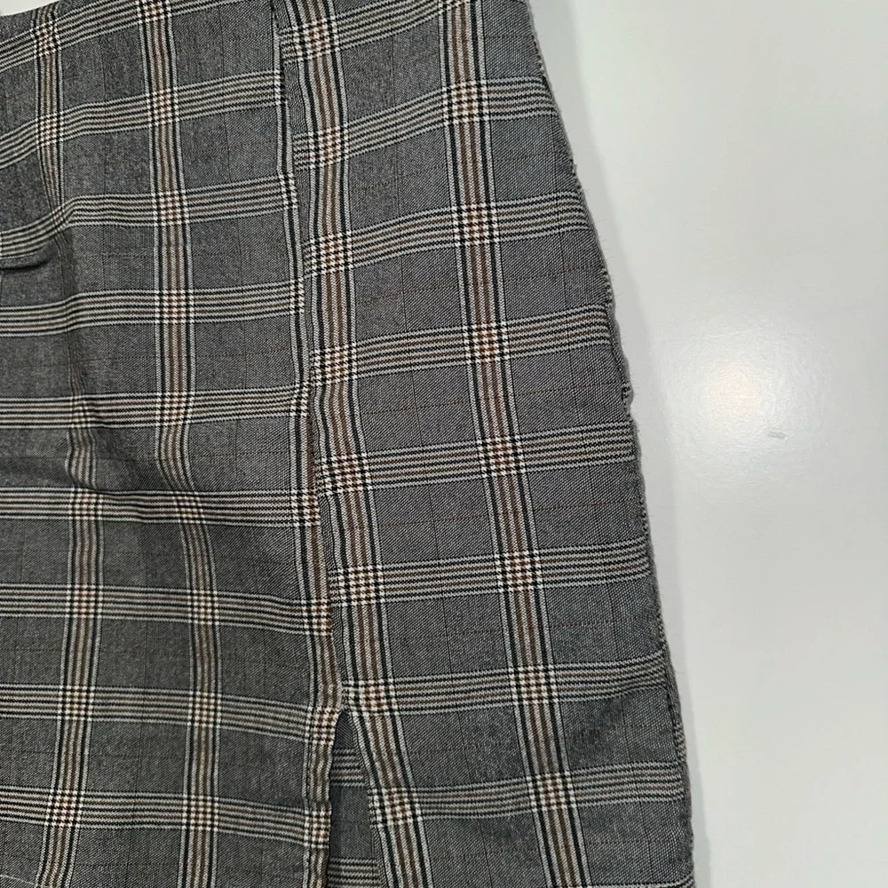 Windsor Stretch Plaid Lightweight Mini Pencil Skirt S
